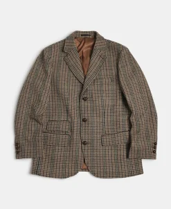 Fashion 1950s Houndstooth Tweed Blazer Jackets&coats