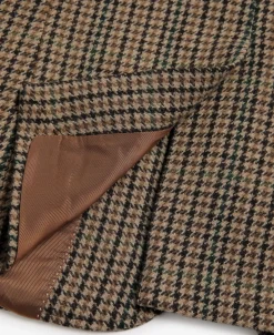 Fashion 1950s Houndstooth Tweed Blazer Jackets&coats