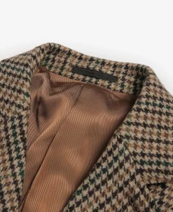 Fashion 1950s Houndstooth Tweed Blazer Jackets&coats