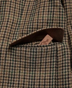 Fashion 1950s Houndstooth Tweed Blazer Jackets&coats