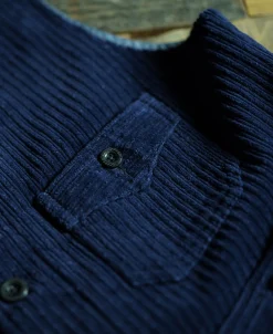 New 1920s Indigo Corduroy Work Vest Waistcoats