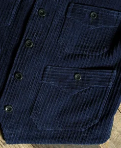 New 1920s Indigo Corduroy Work Vest Waistcoats