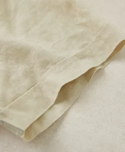 Best 1950s Italian Collar Linen Shirt - Apricot Short Sleeve Shirts | Shirts