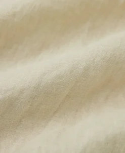 Best 1950s Italian Collar Linen Shirt - Apricot Short Sleeve Shirts | Shirts