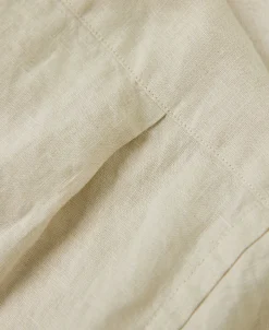 Best 1950s Italian Collar Linen Shirt - Apricot Short Sleeve Shirts | Shirts