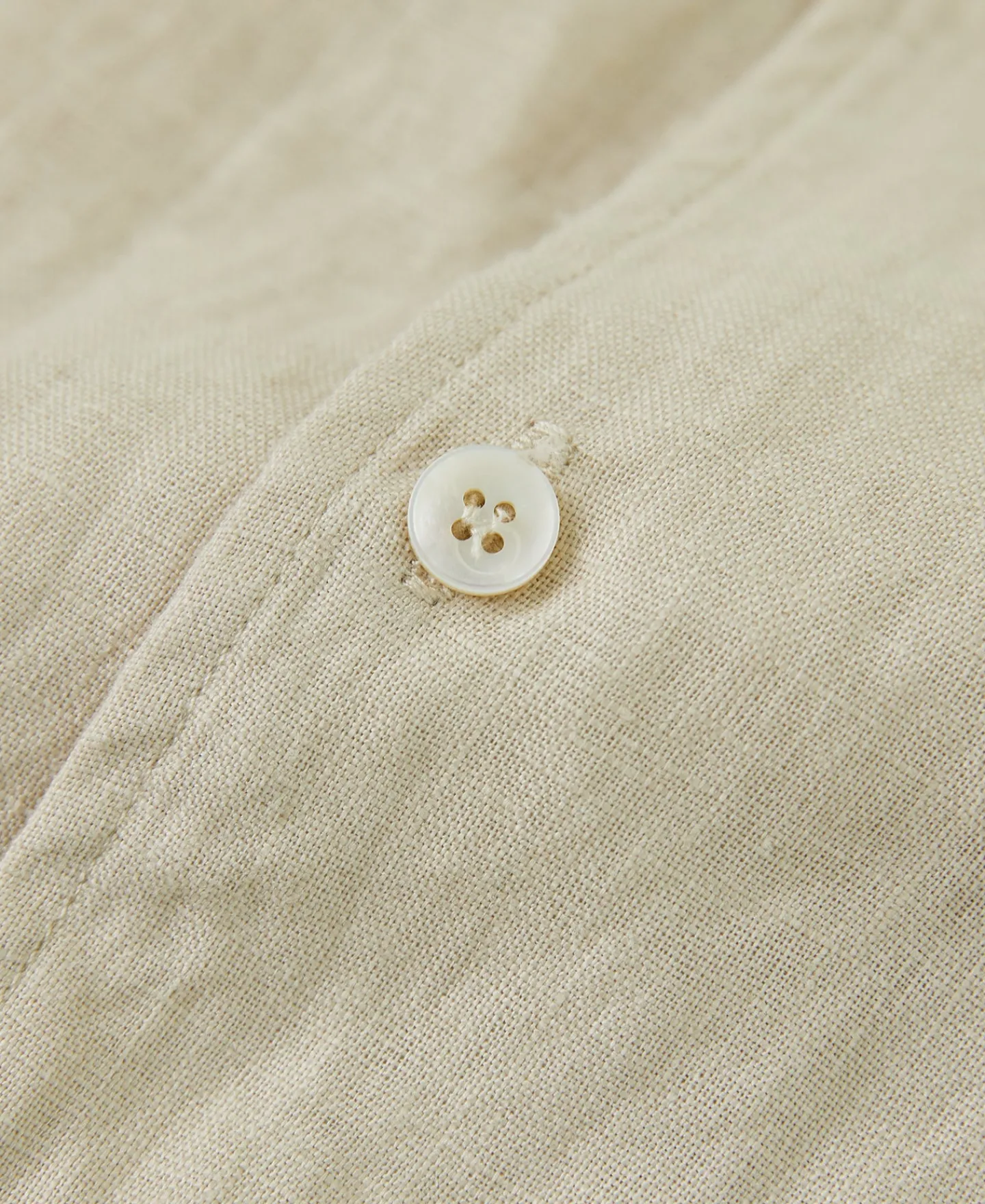 Best 1950s Italian Collar Linen Shirt - Apricot Short Sleeve Shirts | Shirts
