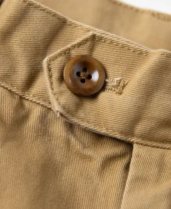 New 1930s IVY Style Double Pleated Chino Trousers - Yellow Pants&trousers