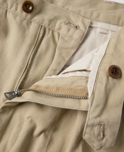 Clearance 1930s IVY Style Double Pleated Chino Trousers - Khaki Pants&trousers