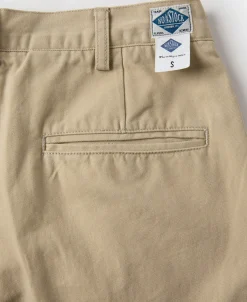Clearance 1930s IVY Style Double Pleated Chino Trousers - Khaki Pants&trousers