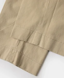 Clearance 1930s IVY Style Double Pleated Chino Trousers - Khaki Pants&trousers