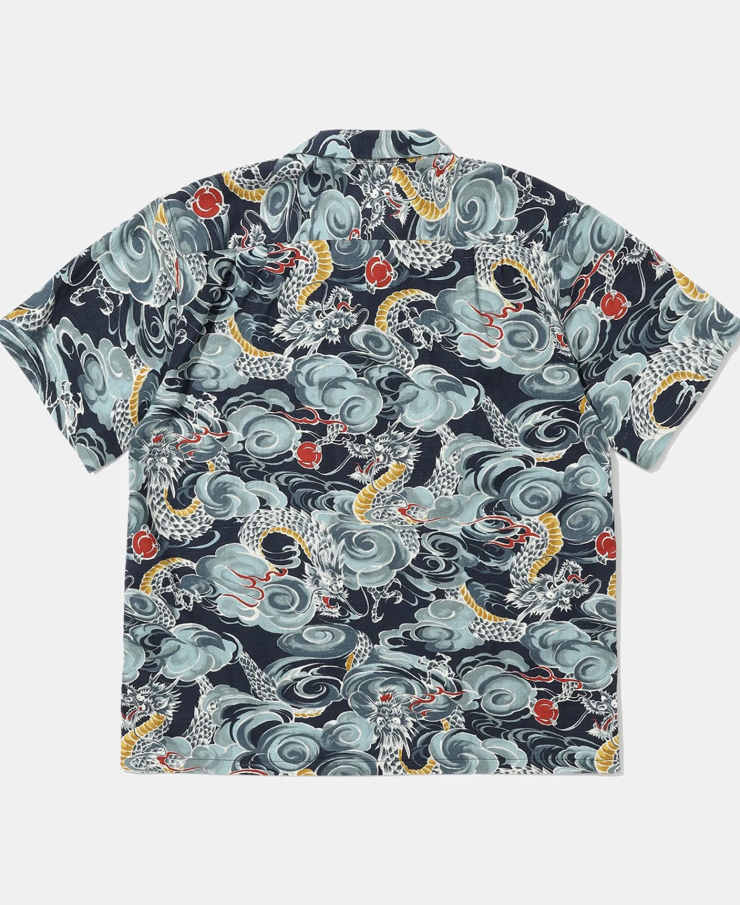 Sale 1940s Japanese Cloud Dragon Aloha Shirt Short Sleeve Shirts | Shirts