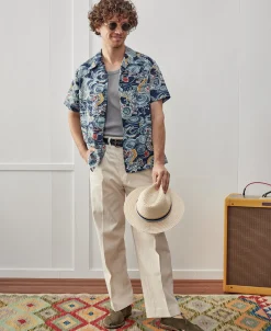 Sale 1940s Japanese Cloud Dragon Aloha Shirt Short Sleeve Shirts | Shirts