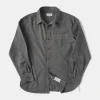 Best 1930s Jaspé Workshirt - Dark Gray Long Sleeve Shirts | Shirts
