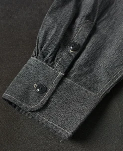 Best 1930s Jaspé Workshirt - Dark Gray Long Sleeve Shirts | Shirts