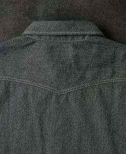 Best 1930s Jaspé Workshirt - Dark Gray Long Sleeve Shirts | Shirts