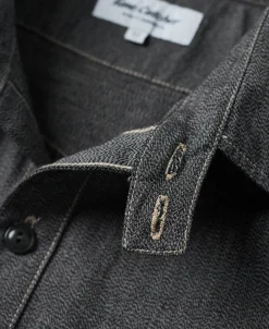 Best 1930s Jaspé Workshirt - Dark Gray Long Sleeve Shirts | Shirts