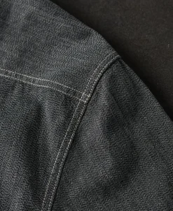 Best 1930s Jaspé Workshirt - Dark Gray Long Sleeve Shirts | Shirts