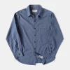Discount 1930s Jaspé Workshirt - Grayish Blue Shirts | Long Sleeve Shirts