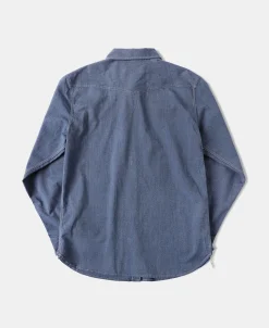Discount 1930s Jaspé Workshirt - Grayish Blue Shirts | Long Sleeve Shirts
