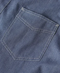 Discount 1930s Jaspé Workshirt - Grayish Blue Shirts | Long Sleeve Shirts