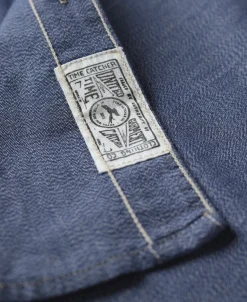 Discount 1930s Jaspé Workshirt - Grayish Blue Shirts | Long Sleeve Shirts