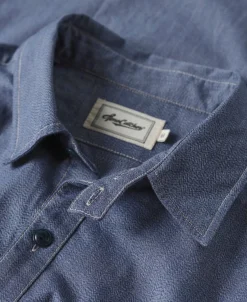 Discount 1930s Jaspé Workshirt - Grayish Blue Shirts | Long Sleeve Shirts