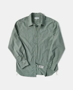 Best 1930s Jaspé Workshirt - Sage Long Sleeve Shirts | Shirts