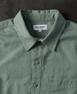 Best 1930s Jaspé Workshirt - Sage Long Sleeve Shirts | Shirts