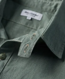 Best 1930s Jaspé Workshirt - Sage Long Sleeve Shirts | Shirts