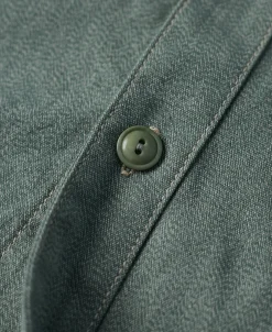 Best 1930s Jaspé Workshirt - Sage Long Sleeve Shirts | Shirts
