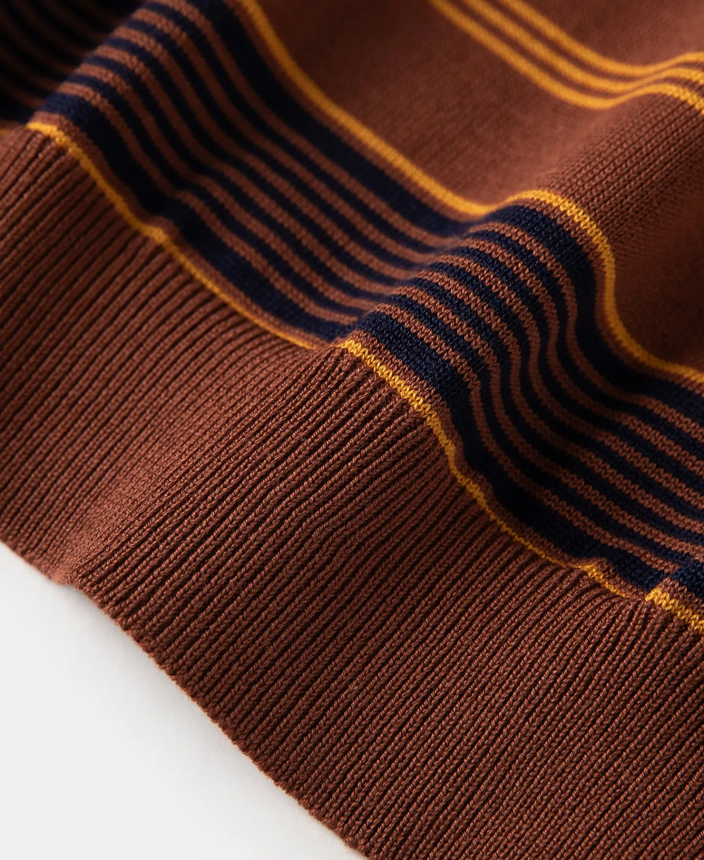 Sale 1950s Lyocell Stripe Knit T-Shirt - Brown Knitwear&sweaters | Short Sleeve T-Shirts