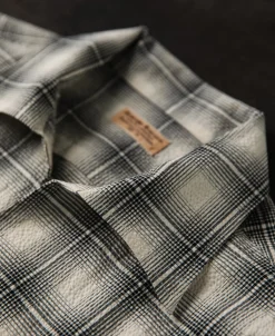 Online 1950s Plaid Seersucker Short Sleeve Shirt - Black Short Sleeve Shirts | Shirts