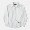 New 1920s Point Collar Jacquard Textured Dobby Shirt Long Sleeve Shirts | Shirts