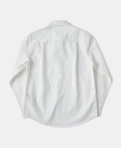 New 1920s Point Collar Jacquard Textured Dobby Shirt Long Sleeve Shirts | Shirts