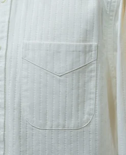 New 1920s Point Collar Jacquard Textured Dobby Shirt Long Sleeve Shirts | Shirts