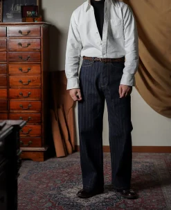 New 1920s Point Collar Jacquard Textured Dobby Shirt Long Sleeve Shirts | Shirts