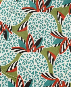 Sale 1940s Pop Art Aloha Shirt - Grass/Teal Short Sleeve Shirts | Shirts