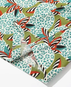 Sale 1940s Pop Art Aloha Shirt - Grass/Teal Short Sleeve Shirts | Shirts