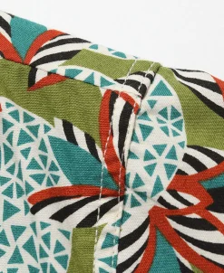 Sale 1940s Pop Art Aloha Shirt - Grass/Teal Short Sleeve Shirts | Shirts