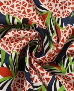 New 1940s Pop Art Aloha Shirt - Navy/Red Short Sleeve Shirts | Shirts