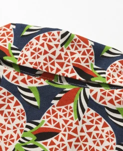 New 1940s Pop Art Aloha Shirt - Navy/Red Short Sleeve Shirts | Shirts