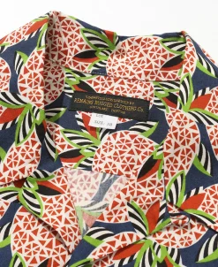 New 1940s Pop Art Aloha Shirt - Navy/Red Short Sleeve Shirts | Shirts