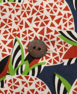 New 1940s Pop Art Aloha Shirt - Navy/Red Short Sleeve Shirts | Shirts