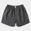Clearance 1950s Retro Salt & Pepper Boxer Shorts - Vintage Black Tank Tops&vests&boxers