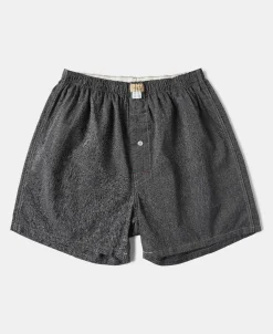 Clearance 1950s Retro Salt & Pepper Boxer Shorts - Vintage Black Tank Tops&vests&boxers