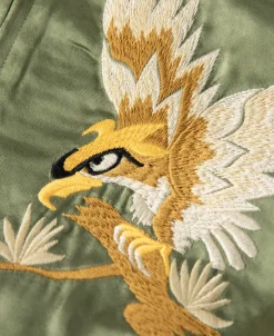 Sale 1950s Reversible Acetate Souvenir Jacket - Falcon × Tiger Jackets&coats