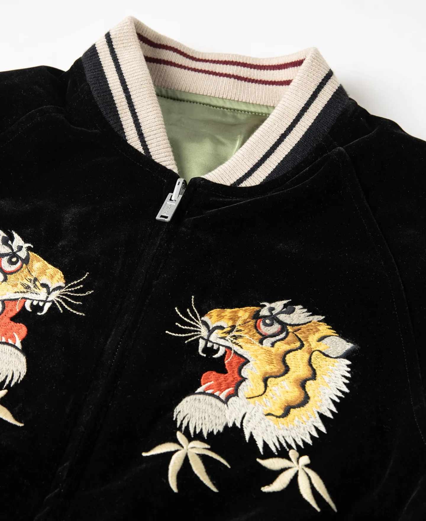 Sale 1950s Reversible Acetate Souvenir Jacket - Falcon × Tiger Jackets&coats