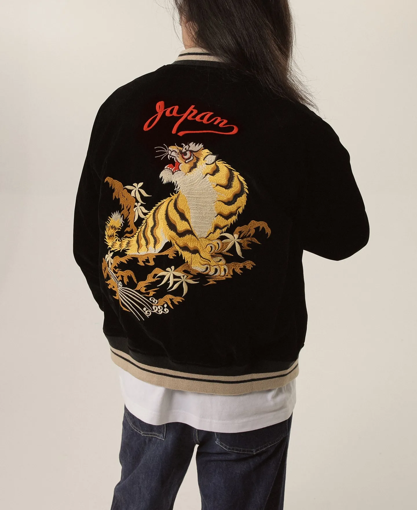 Sale 1950s Reversible Acetate Souvenir Jacket - Falcon × Tiger Jackets&coats