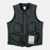 Fashion 1930s Salt & Pepper Beach Cloth Wool Vest Waistcoats