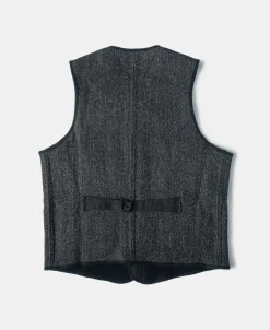 Fashion 1930s Salt & Pepper Beach Cloth Wool Vest Waistcoats